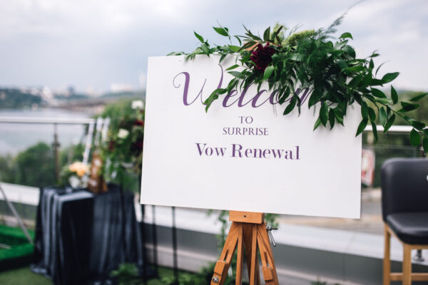 Welcome to our vow renewal sign